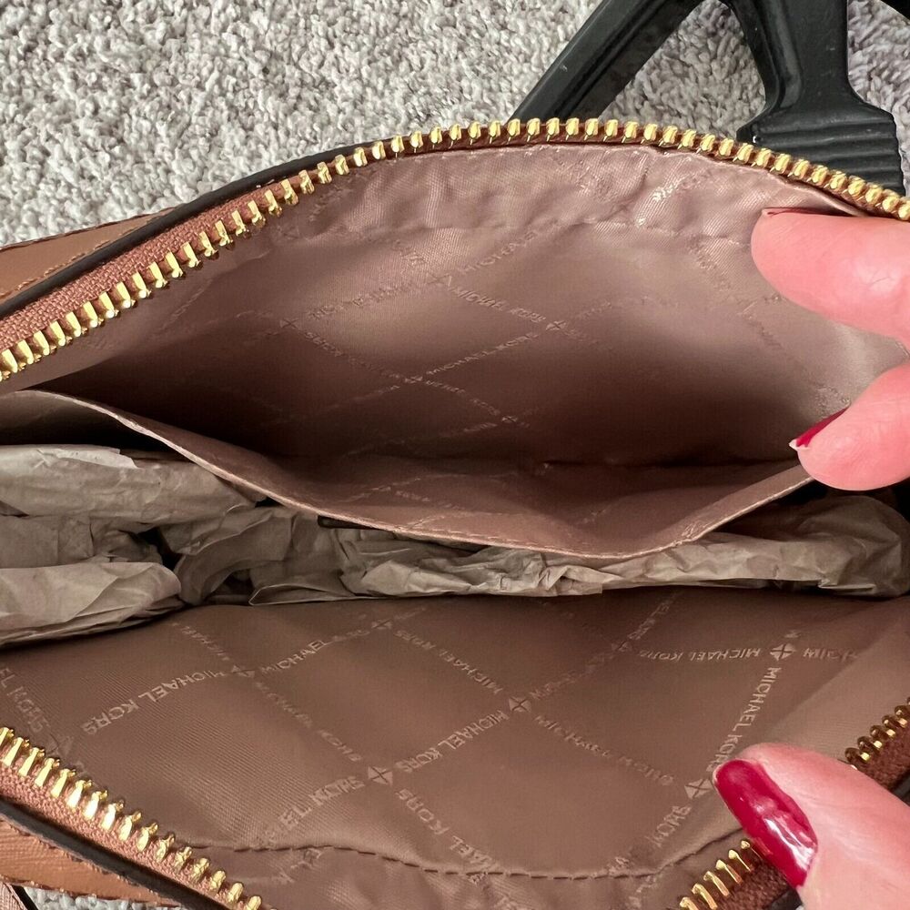 NWT $378 Michael Kors Jet Set Crossbody Bag Brown Adjustable Strap Women NEW - Picture 8 of 9